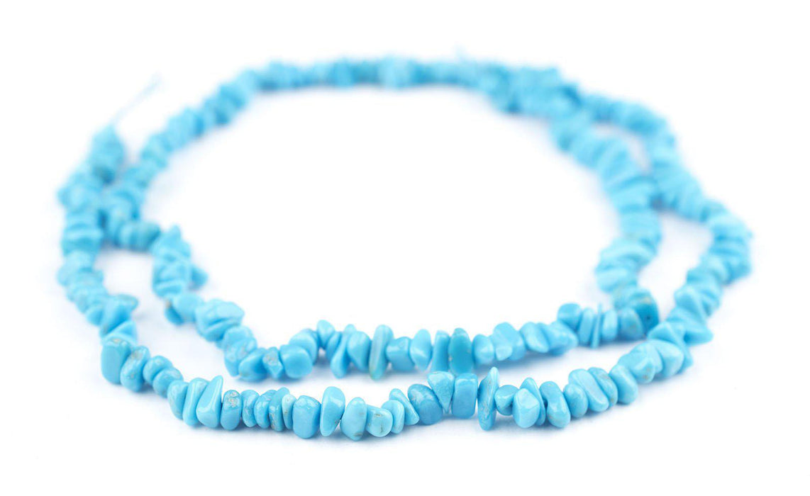 Genuine Sleeping Beauty Turquoise Chip Beads (3-6mm) - The Bead Chest