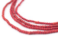 Vintage Bright Red Glass Seed Beads (3mm) - The Bead Chest