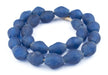 Jumbo Blue Bicone Recycled Glass Beads (25mm) - The Bead Chest