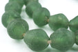 Jumbo Light Green Bicone Recycled Glass Beads (25mm) - The Bead Chest