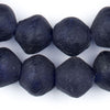 Jumbo Cobalt Blue Bicone Recycled Glass Beads (25mm)
