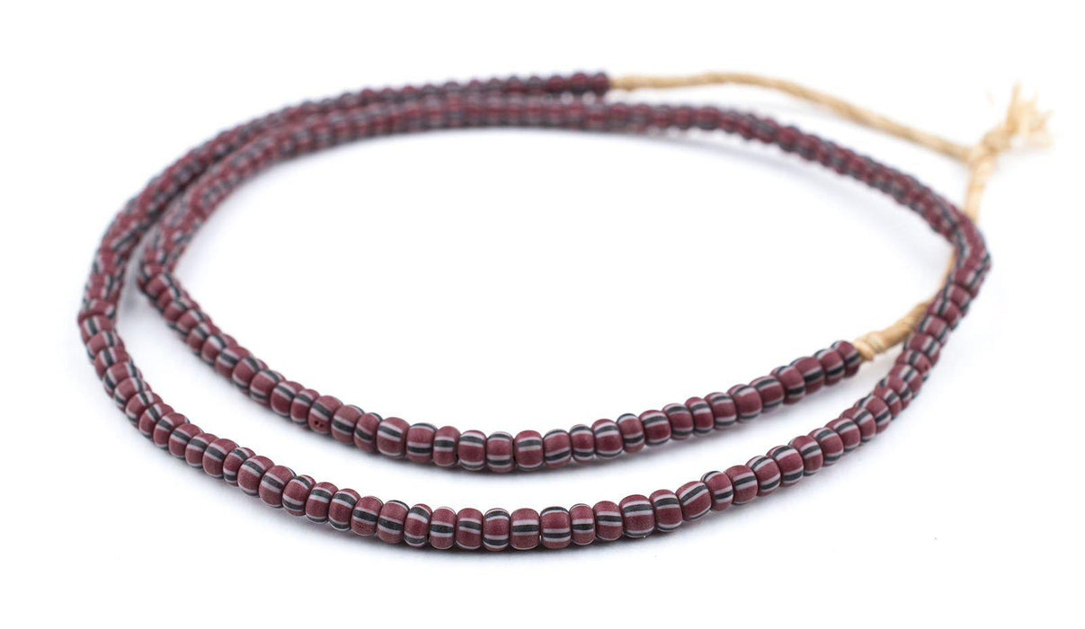 Matted Brown Chevron Beads (4x5mm) - The Bead Chest