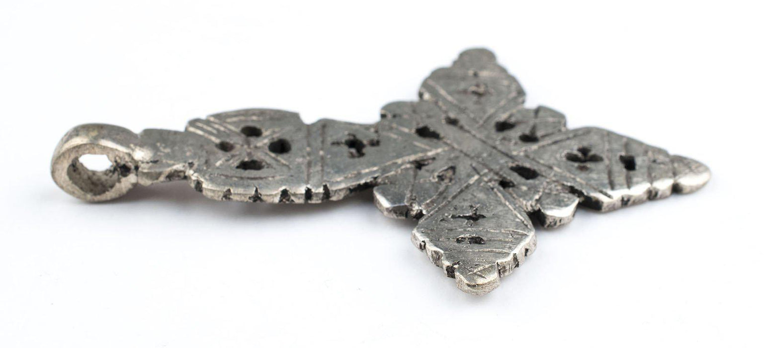 Silver Ethiopian Coptic Cross (61x40mm) - The Bead Chest
