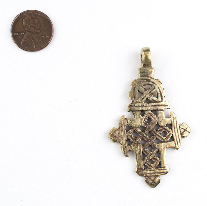 Brass Ethiopian Coptic Cross (Medium) - The Bead Chest