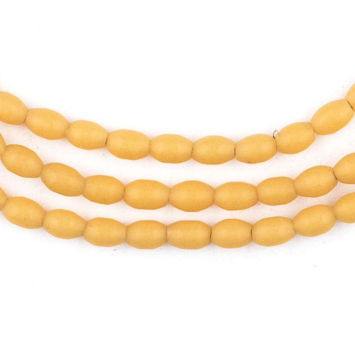 Peach Vintage Rice Beads (6x4mm) (Long Strand) - The Bead Chest