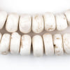 Graduated Rondelle White Naga Shell Beads