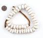 Graduated Rondelle White Naga Shell Beads - The Bead Chest