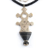 Engraved Silver Tuareg Ebony Pendant