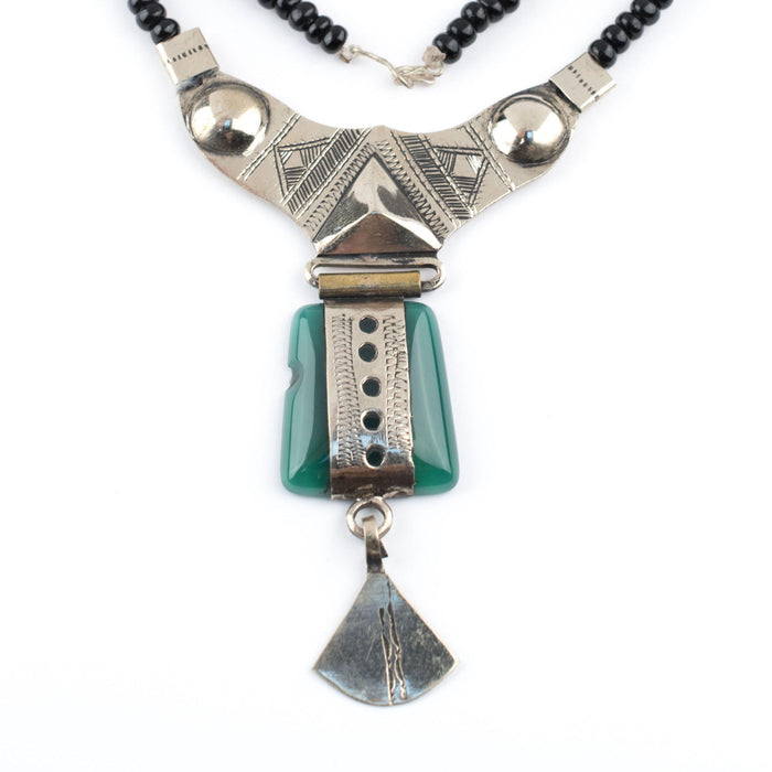 Jade Rectangle Tuareg Stone Pendant - The Bead Chest