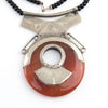 Carnelian Donut Tuareg Stone Pendant