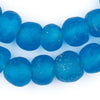 Light Sapphire Recycled Glass Beads (18mm)