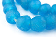 Light Sapphire Recycled Glass Beads (18mm) - The Bead Chest