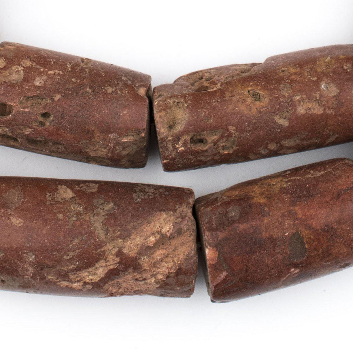 Jumbo Cylindrical Bauxite Beads (40x18mm) — The Bead Chest