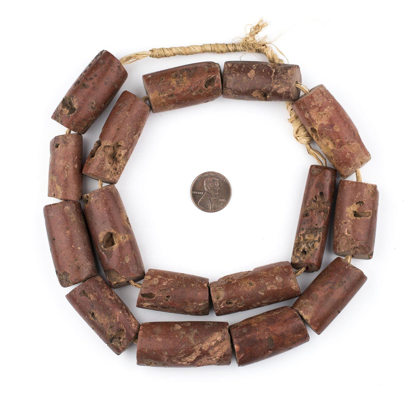 Jumbo Cylindrical Bauxite Beads (40x18mm) — The Bead Chest