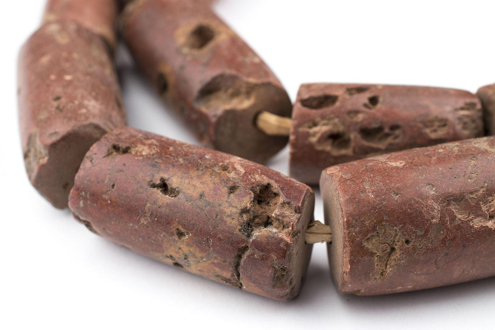 Jumbo Cylindrical Bauxite Beads (40x18mm) — The Bead Chest