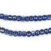 Blue & White Chevron Beads (6mm)