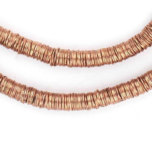 Copper Interlocking Crisp Beads (6mm)