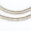 Shiny Silver Interlocking Crisp Beads (6mm, 24 Inch Strand)
