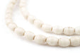 White Vintage Baby Colodonte Beads (9x7mm) - The Bead Chest