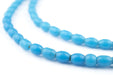 Blue Vintage Rice Beads (6x4mm) - The Bead Chest