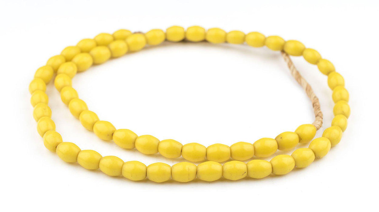 Yellow Vintage Baby Colodonte Beads (9x7mm) - The Bead Chest