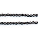 Round Dotted Silver Inlaid Black Coral Arabian Prayer Beads (5mm) - The Bead Chest