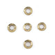 Patterned Brass Ethiopian Wollo Rings (9mm) (Set of 5) - The Bead Chest