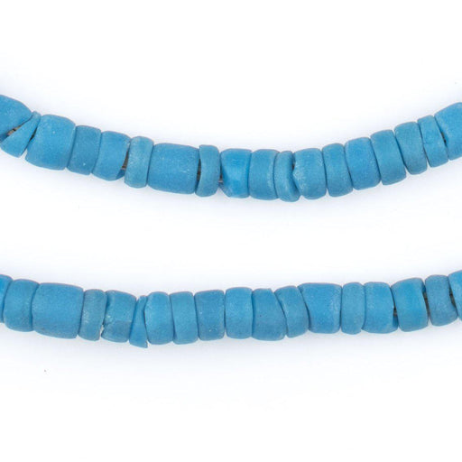 Vintage Sliced Blue Sandcast Beads - The Bead Chest