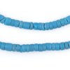 Vintage Sliced Blue Sandcast Beads