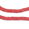 Vintage Sliced Red Sandcast Beads