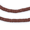 Vintage Sliced Brown Sandcast Beads