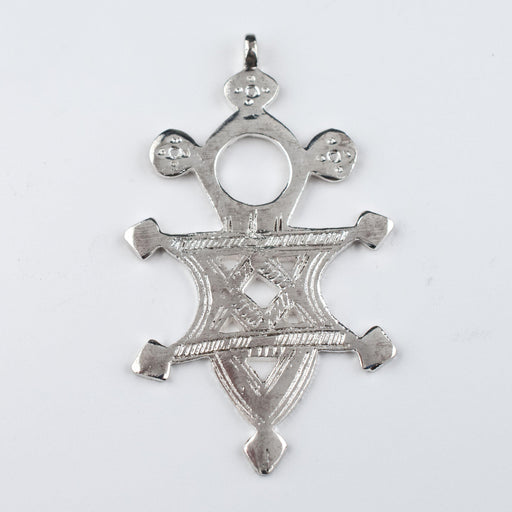 Silver Tuareg Star Cross Pendant - The Bead Chest