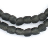 Charcoal Black Recycled Glass Beads (9mm)