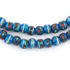 Turquoise Inlaid Bone Mala Beads (8mm)