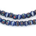 Cobalt Blue Inlaid Bone Mala Beads (8mm) - The Bead Chest
