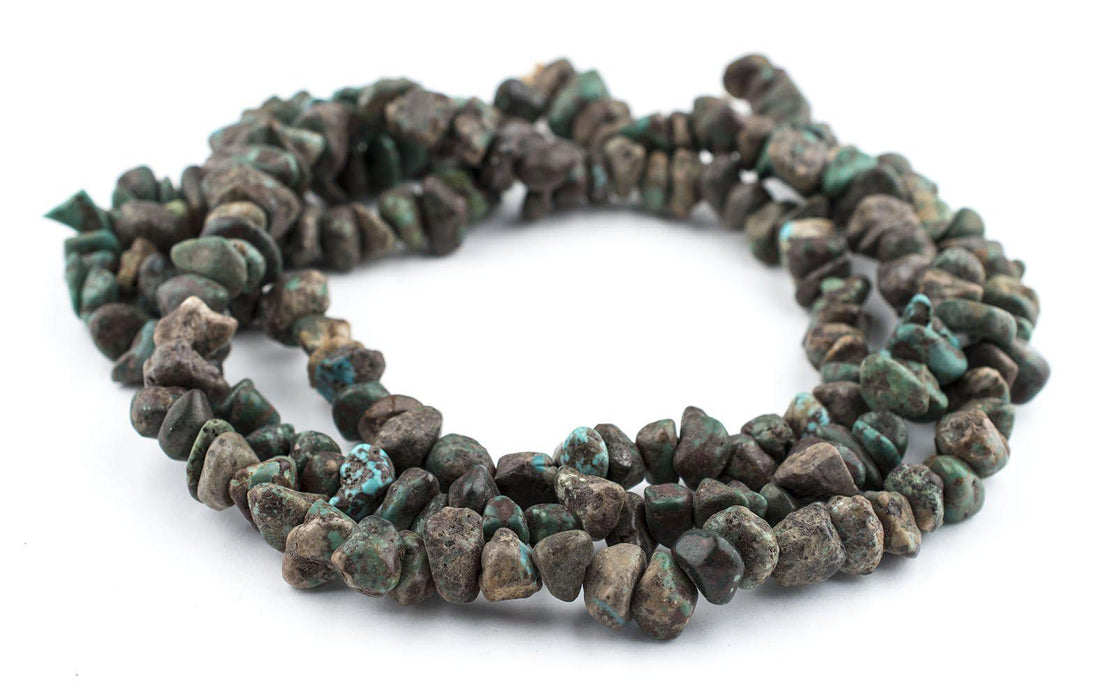 Dark Turquoise Rounded Chunk Beads (7x11mm) - The Bead Chest