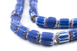 Matte Blue Chevron Beads (8mm) - The Bead Chest