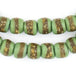 Lime Green Kente Krobo Beads (14mm) - The Bead Chest
