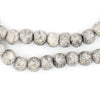 Speckled Round Grey Bone Beads (8mm)