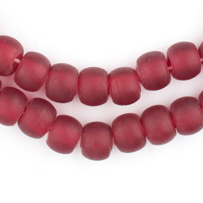 Translucent Red Padre Beads (11mm) - The Bead Chest