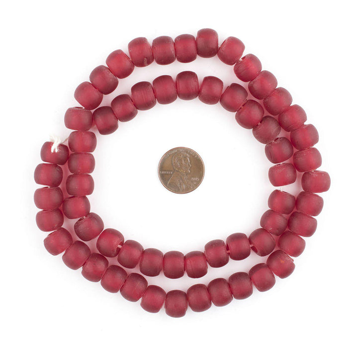 Translucent Red Padre Beads (11mm) - The Bead Chest