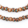 Honey Brown Inlaid Yak Bone Mala Beads (8mm)