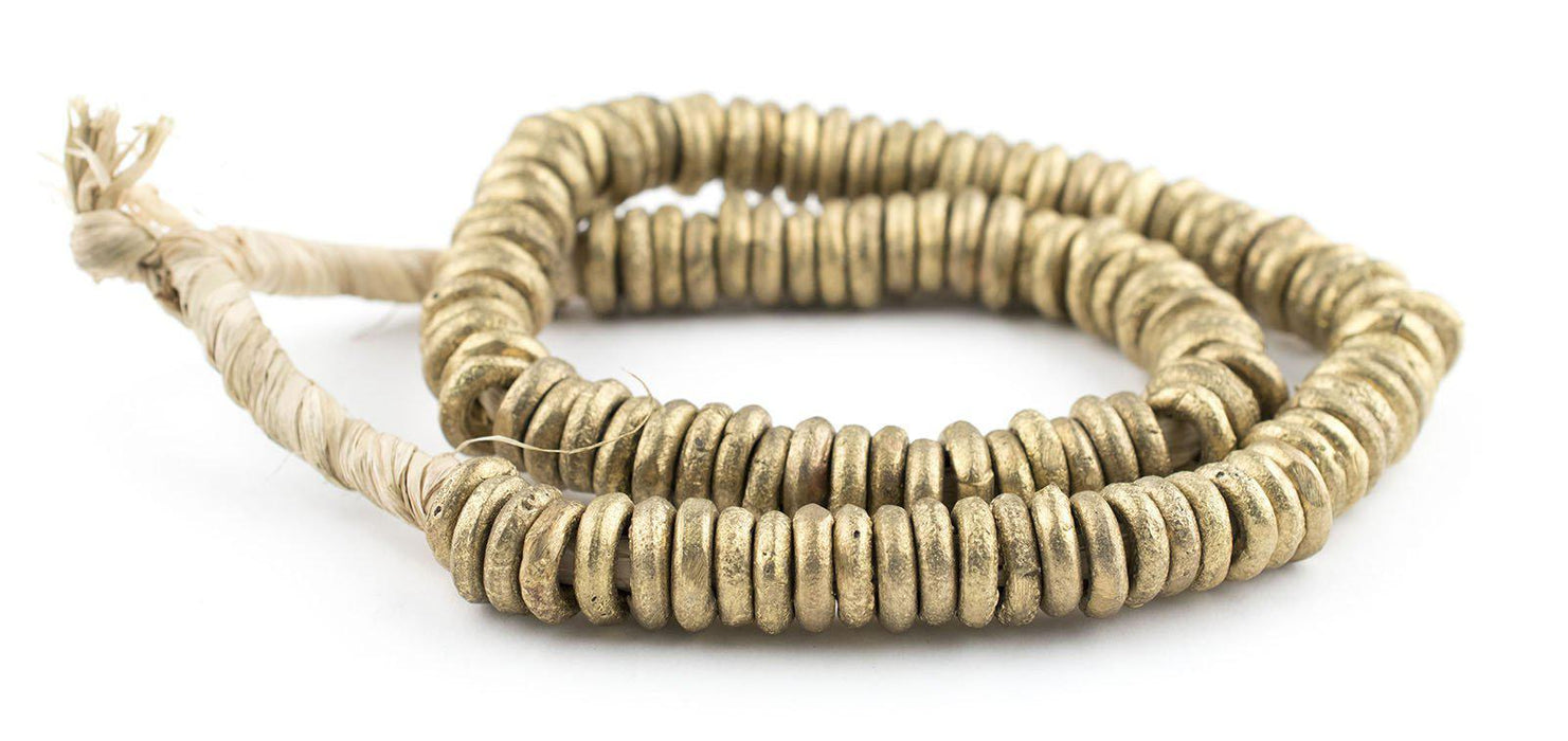 Nigerian Brass Donut Ring Beads (14mm) - The Bead Chest