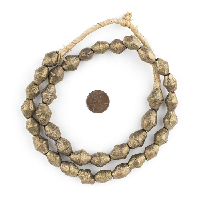 Cameroon Brass Bicone Beads (15x11mm) - The Bead Chest
