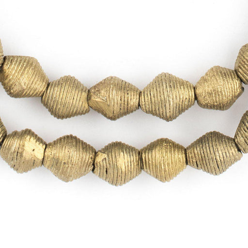 Mini Wound Brass Bicone Beads (10mm) - The Bead Chest