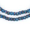 Turquoise Inlaid Yak Bone Mala Beads (6mm)