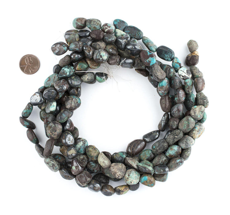 Dark Turquoise Nugget Beads (15x12mm) - The Bead Chest