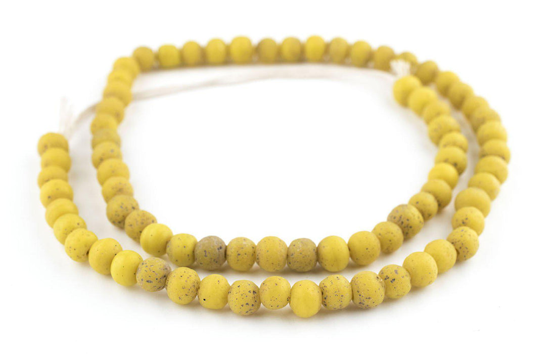 Yellow Ancient Style Java Glass Beads (9mm) - The Bead Chest