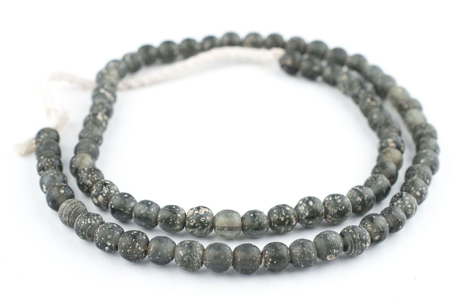Dark Grey Ancient Style Java Glass Beads (9mm) — The Bead Chest