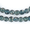 Translucent Teal Ancient Style Java Glass Beads (9mm)